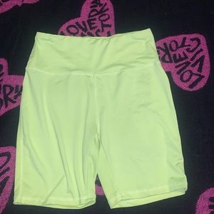 Neon biker shorts